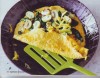Omelett mit Spinat und Champignons